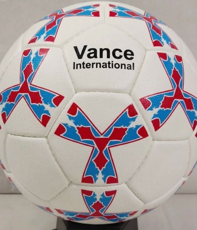 Vance International Red and Blue Graphic Training Football