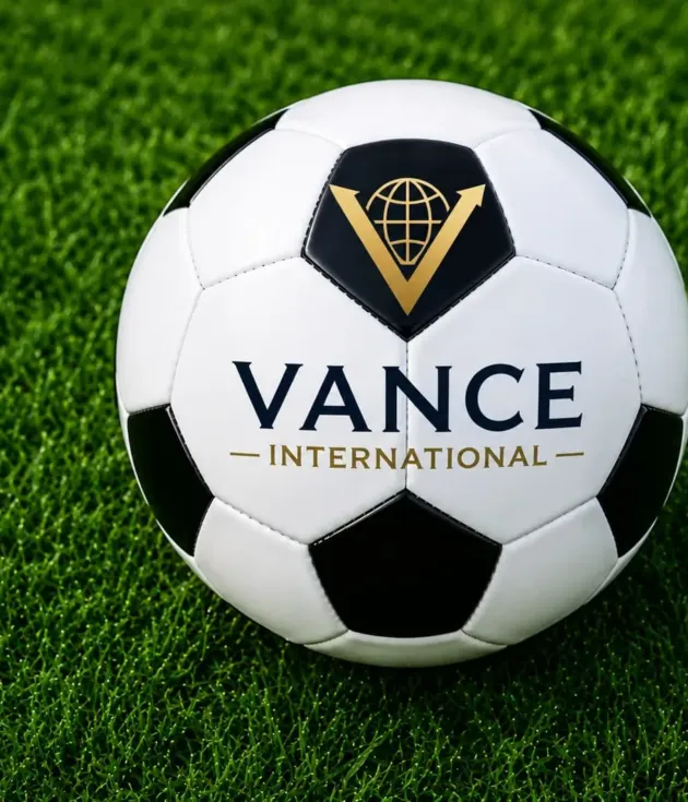 Vance International Classic Black and White Match Soccer Ball