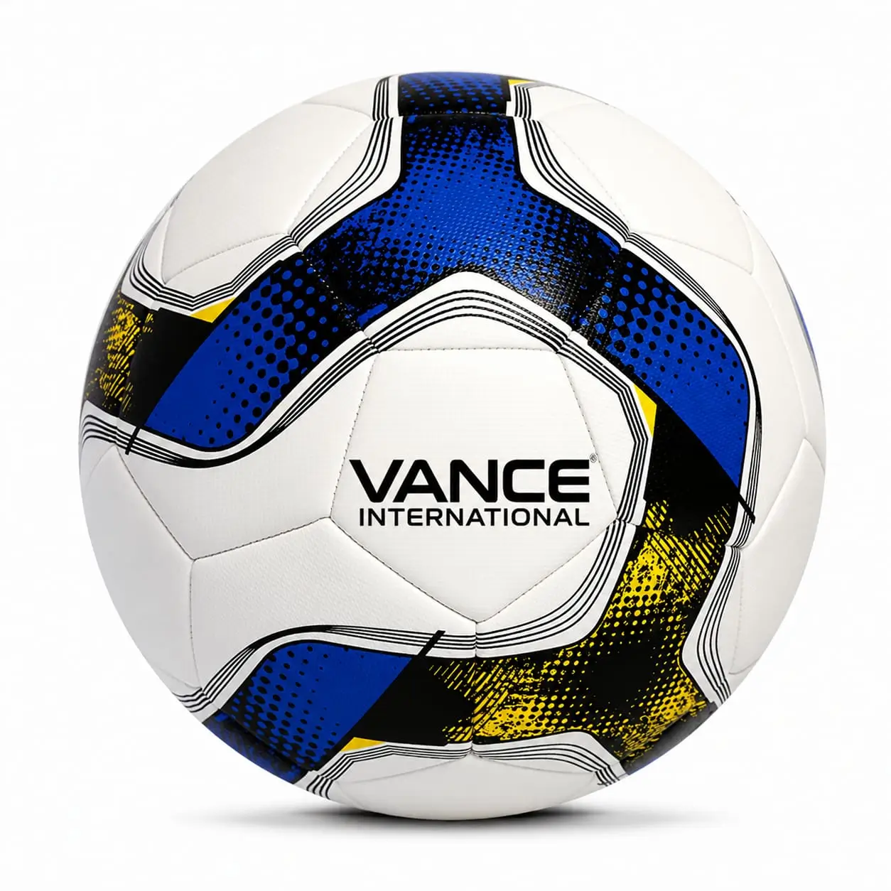 Vance International Classic Black and White Match Soccer Ball