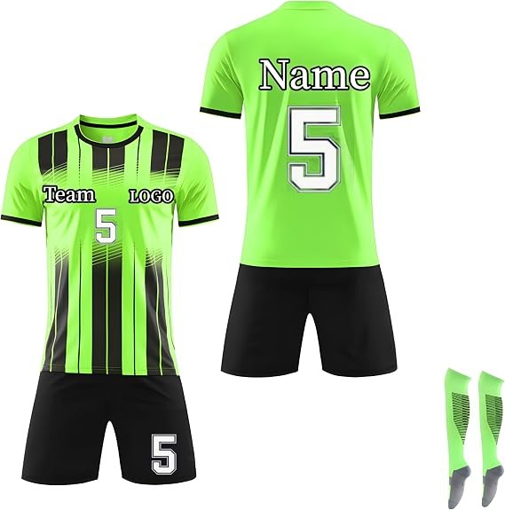 Custom Soccer Jerseys Kids Boys Personalized Soccer Uniform for Men Women Girl
