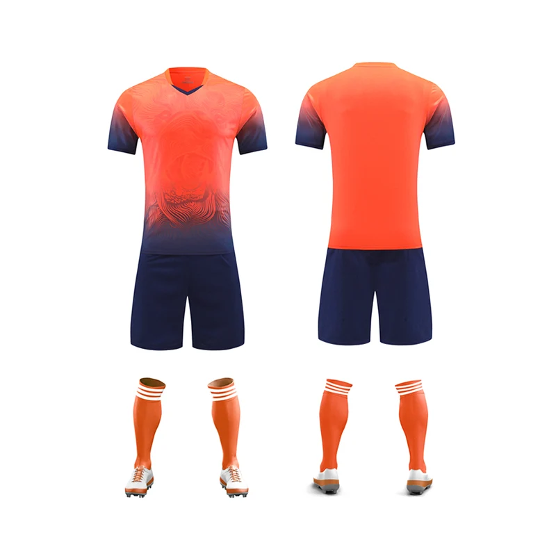 Elite Orange Fade Graphic Soccer Uniform Kit